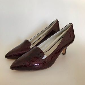 ⚡️SALE NEW Jen Ardor Wine Embossed Heels
